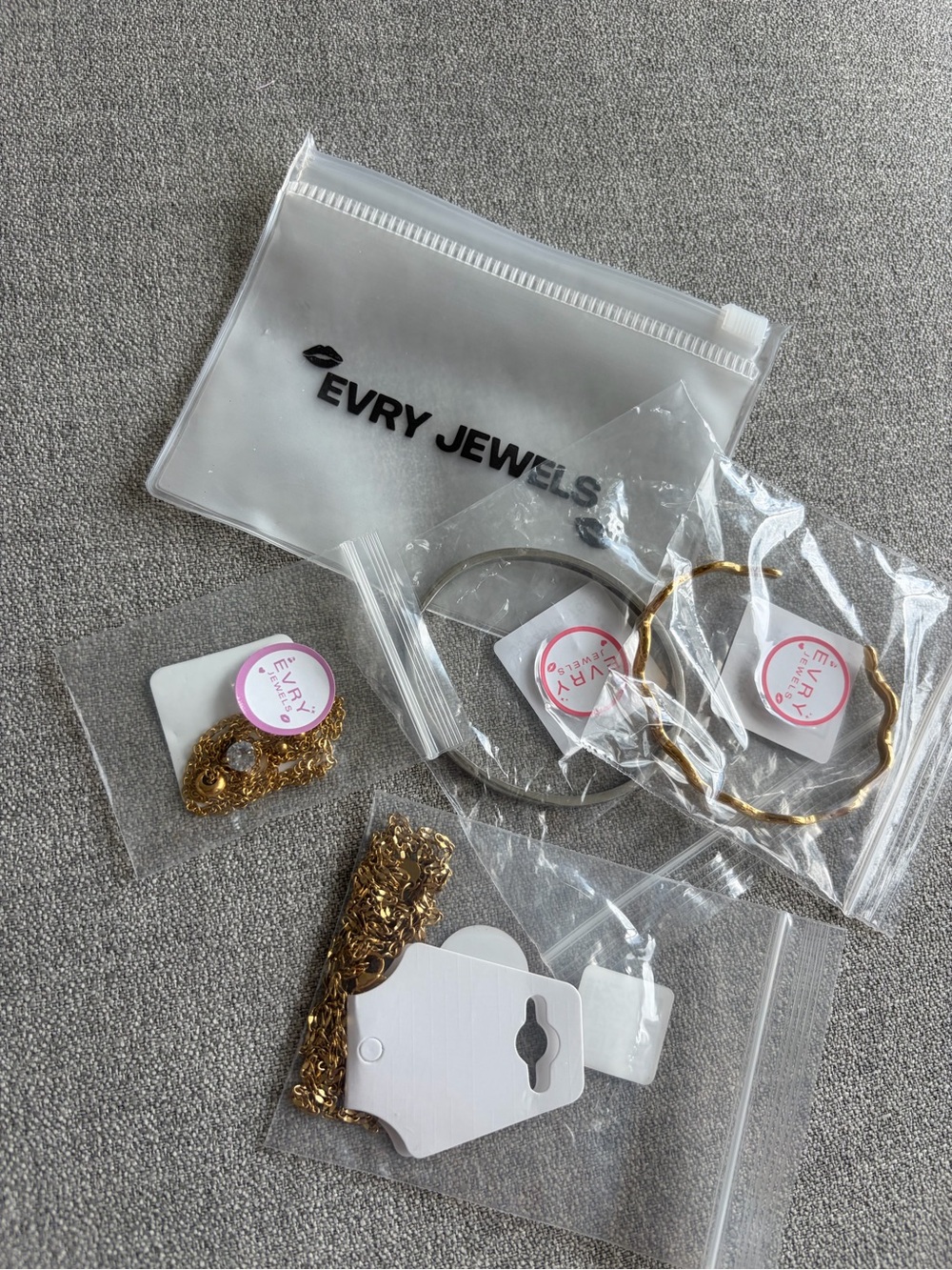 Evry Jewels Gold & Silver Bangle and Chain Set